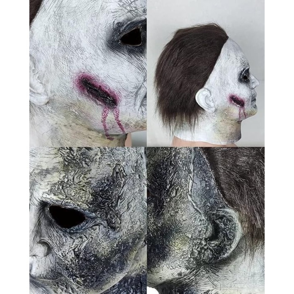WPOZD Michael Myers Halloween Mask Latex Horror Scary Adult Cosplay Full Face - Picture 4 of 6